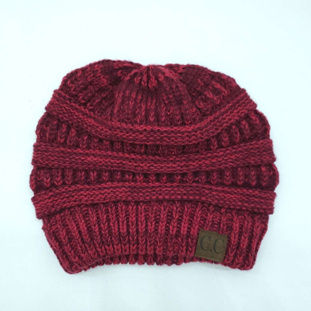 C.C Exclusives Cable Knit Beanie - Chunky Beanie Hat Red